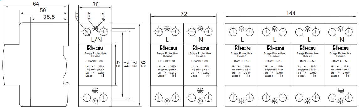 HS2-I-50 Power Surge Protector 001