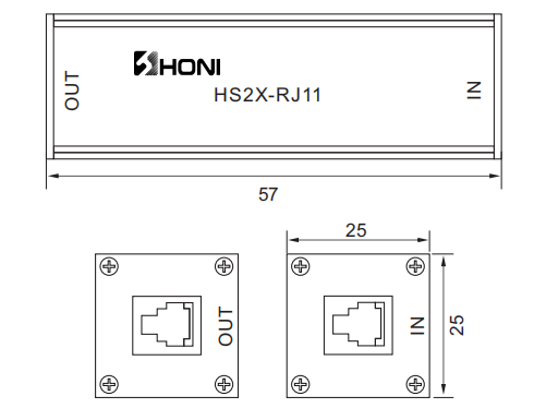 HS2X-RJ11 Data and Signal Surge Protection 001